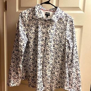 Long Sleeve Career Button down Career wrinkle Resistant Talbots Shirt